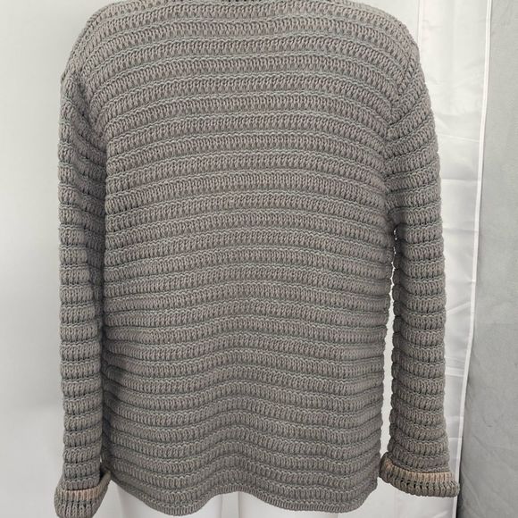 I.E. Relaxed Women Sweater Open Knit Crocheted - Picture 7 of 9